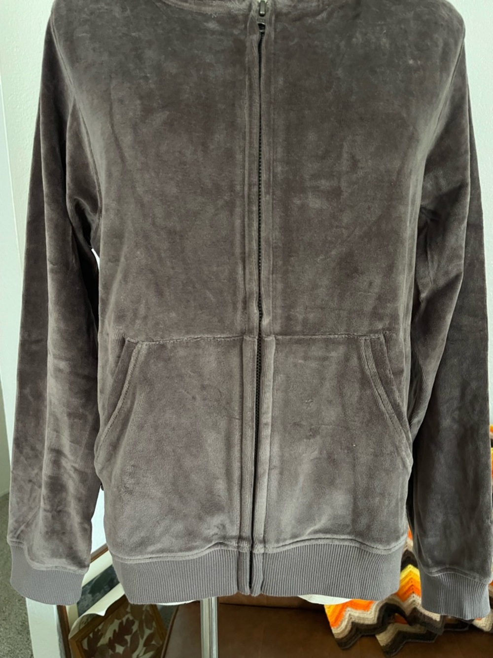 Pact Cloud Brushed Velour Fleece Organic Cotton Zip Pocket Hoodie - Picture 6 of 8